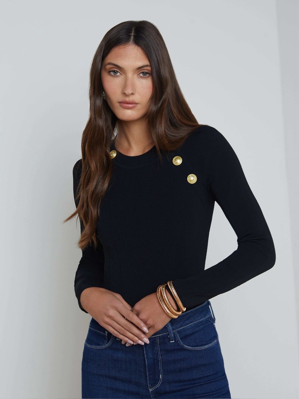 L'AGENCE Gretchen knit Top L NWT